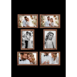 6 Adet 15X21 Çerçeve - Mdf A5 Çerçeve - Çoklu Fotoğraf Çerçevesi