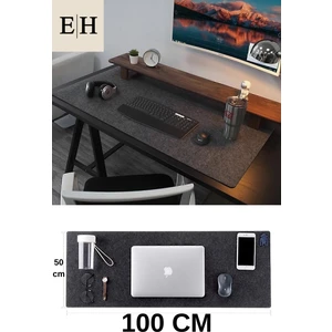 Keçe Çalışma Masası Düzenleme ve Oyuncu Mouse Pedi Masa Üstü Düzenleyici Mat 50X100 cm