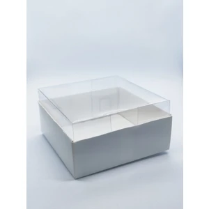 9X9X4 Asetat Kapaklı Kraft Kutu 100 Adet