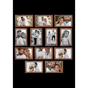 12 Adet 15X21 Çerçeve - Mdf A5 Çerçeve - Çoklu Fotoğraf Çerçevesi