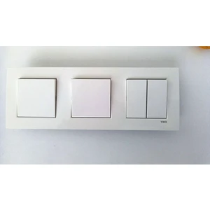 Karre Beyaz  3lü Set Komütatör(Ikili Anahtar) + Anahtar + Anahtar