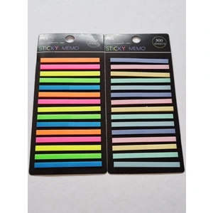 2'li Pastel & Neon Sticky Şerit Post'it Yapışkanlı Ayraç 2X300 Adet 600