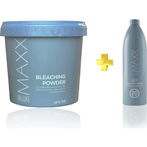 Maxx Deluxe Bleachıng Powred Oryal Saç Açıcı Gümüş Toz (1000 Gr) ve 20 Volume Oksidan (1000 Ml)