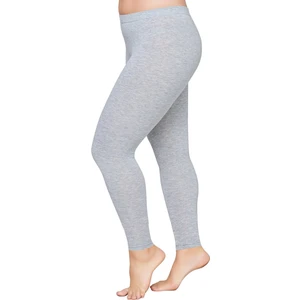 Alışveriş Meydanı Kadın Gri Uzun Likralı Penye Pamuk Tayt