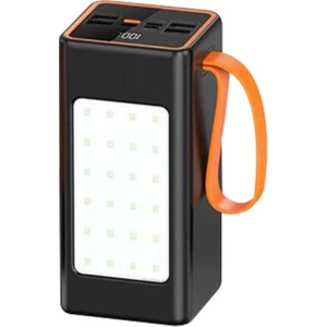 50000Mah Powerbank  22.5W Hızlı Şarj,4 USB Port Çıkışlı,Güçlü Kamp Led El Feneri