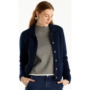 Ceket Yakalı Triko Hırka