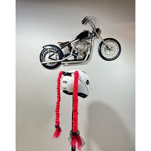 3D Pazari Com Motor & Motosiklet Neon Pembe Çift Örgü Saç Kask Dış Aksesuarı