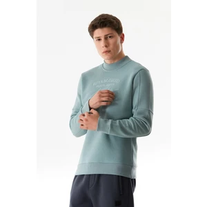 Yazı Nakışlı Dik Yaka Sweatshirt