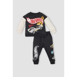 Erkek Bebek 2'li Takım Hot Wheels Bisiklet Yaka Sweatshirt Beli Lastikli Eşofman Altı D6031A524WN