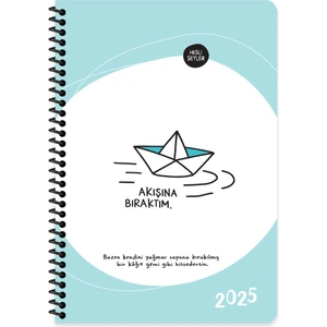 Hisli Şeyler 2025- 13*19,5 Haftalık Ajanda - Akışına Bıraktım