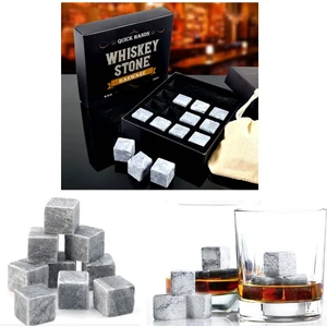 Quickhands Viski Taşı Kutulu Keseli 12 Adetli Viski Taşı Stone Set 20X20MM RA642Ü