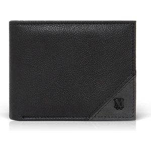 Mühür Logo Siyah Cüzdan Deri Malzeme ile Kartlık Bölmeli Şık Tasarım 091857-900