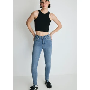 Serenay Gold Shape Vintage Indigo Mavisi Jean Pantolon 100980-82194