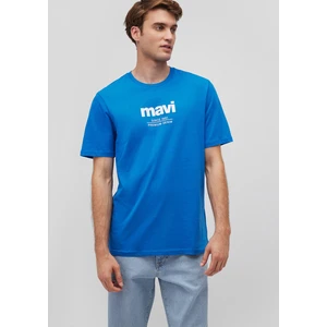 Mavi Logo Baskılı Mavi Tişört 066849-70913