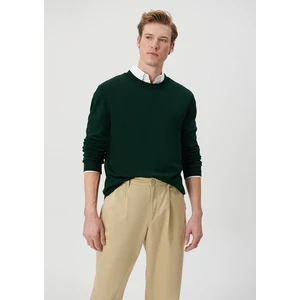 Bisiklet Yaka Yeşil Kazak0710137-85370