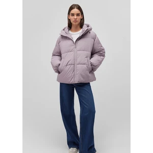 Kapüşonlu Lila Şişme Mont1110199-70107