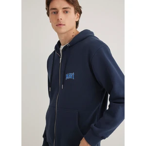 Mavi Logo Baskılı Fermuarlı Lacivert Sweatshirt 0611715-70490