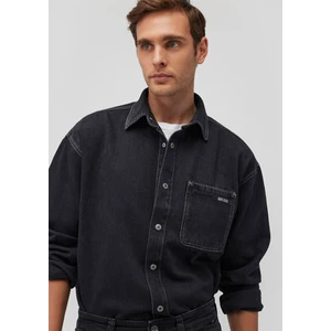 Aidan Mavi Black Antrasit Jean Gömlek 0210588-85622