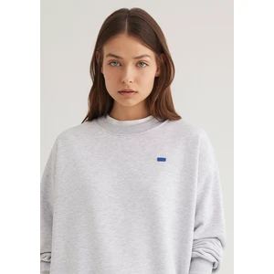 Bisiklet Yaka Basic Gri Sweatshirt 1S10087-80196