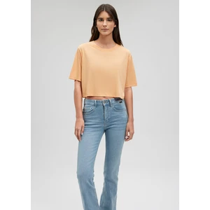 Lux Touch TENCEL TM Turuncu Basic Crop Tişört 1612231-71240