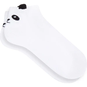 Panda İşlemeli Beyaz Patik Çorap 1912466-620