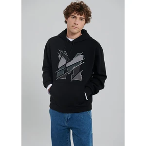 M Logo Baskılı Kapüşonlu Siyah Sweatshirt 0S10106-900