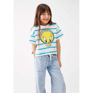 Tweety Baskılı Mavi Crop Tişört7610164-83145
