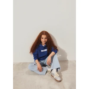 Miav Baskılı Kapüşonlu Lacivert Çocuk Sweatshirt 6S10028-70722