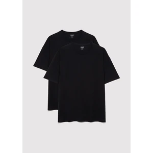 2li Oversize Siyah Basic Tişört Seti