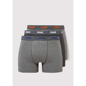 3lü Gri Basic Boxer 0911407-23854