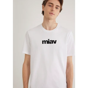 Siyah Miav Baskılı Beyaz Tişört 067153-602