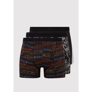 3lü Baskılı Siyah Boxer 0911420-900