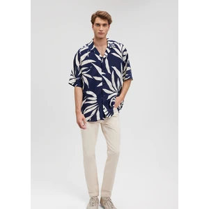 Baskılı Lacivert Gömlek 0210854-84371