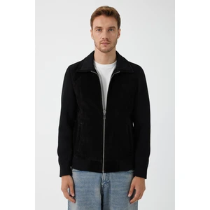 Leopoldo Siyah Nubuk Deri Mont