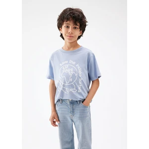 İndigo Turtles Baskılı Mavi Tişört6610246-88105