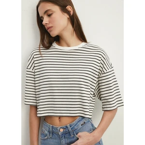 Çizgili Crop Tişört 1612700-85308