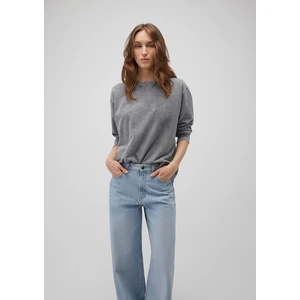 Bisiklet Yaka Gri Sweatshirt 1S10158-70098