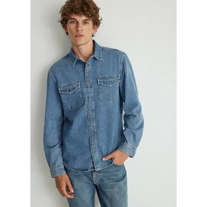 Ted Indigo Mavisi Denim Jean Gömlek 0210909-87933