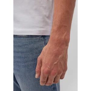 Stretch V Yaka Beyaz Basic Tişört 061748-620