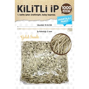 Tuğset Etiket Kilitli Ip Renkli Asmalı Etiket Bağlama Ipi Lock String Tag Rope 1000 Adet