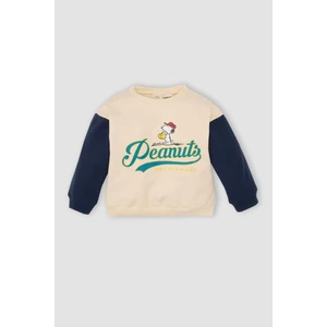 Erkek Bebek Snoopy Bisiklet Yaka İçi Yumuşak Tüylü İnce Sweatshirt D4609A524AU