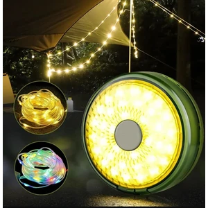 Makara Sistem Ip LED - Fener / Şarjlı Işık Kamp Lambası - Taşınabilir 10 mt LED Işık Rgb + Günışğı Renk