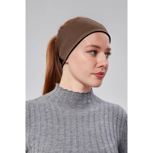 Sonbahar Moda Kadın Spor Saç Bandı Bandana Penye Esnek Bone Dikissiz Çikolata