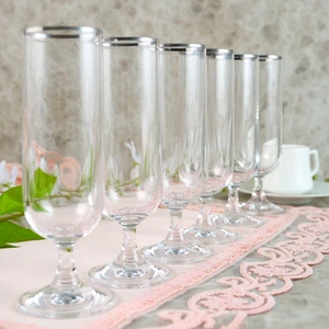 Rona Flut 6’lı Kahve Yanı Su Bardağı Platin 170 ml
