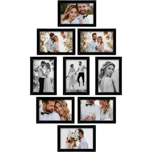 YH Foto 9 Adet 15X21 Çerçeve - Mdf A5 Çerçeve - Çoklu Fotoğraf Çerçevesi