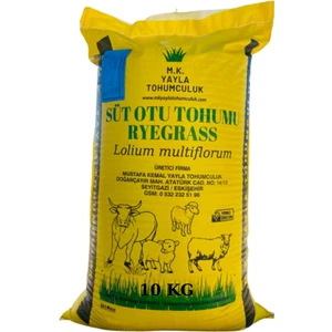 M.K. Yayla Tohumculuk Ilk Adım Süt Otu Tohumu (Ryegrass) Rye Grass Italyan Çimi Reygrass Tetraploid 10 Kg