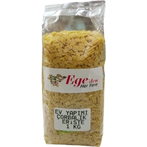 Ege'den Her Yere Çorbalık Köy Yumurtalı Erişte Doğal Kurutmalı 1 kg