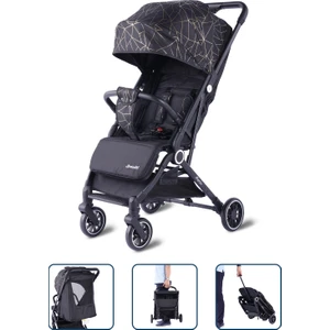 Baby Storch - Merlin Model Compact Bebek Arabası Kabin Boy - Siyah-Sarı