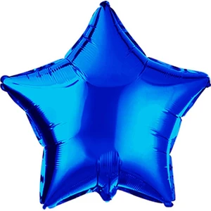 Patladı Gitti Mavi Yıldız Folyo Balon 45 cm - Bebek Çocuk Parti Kutlama