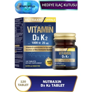 D3 K2 1000 IU 120 Tablet + İlaç Kutusu